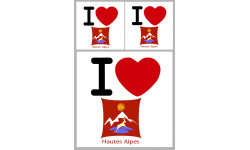 Département Les Hautes Alpes (05) - 3 autocollants "J'aime" - Autocollant(sticker)